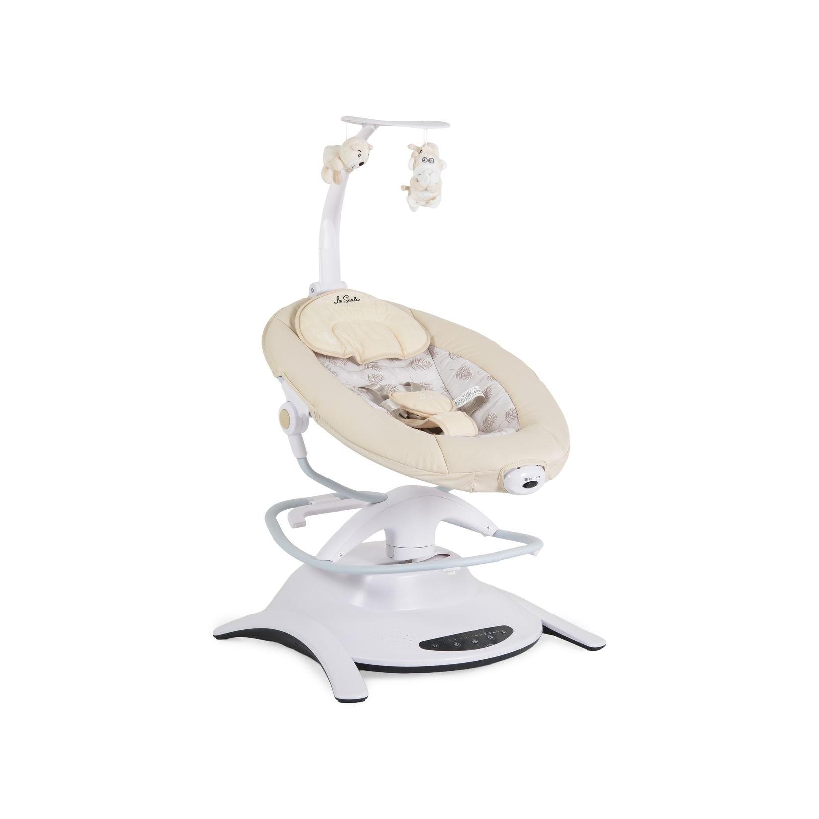 Cangaroo Babywippe La Scala elektrisch Schaukelfunktion Vibration Fernbedienung beige