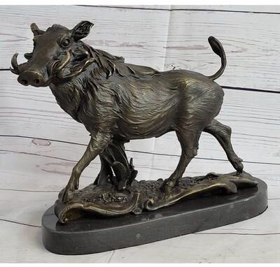 Bronzhaus Boar Wild Pig Bronze Statue Sculpture By Barye Figure Farm Animal Lost Wax Decor