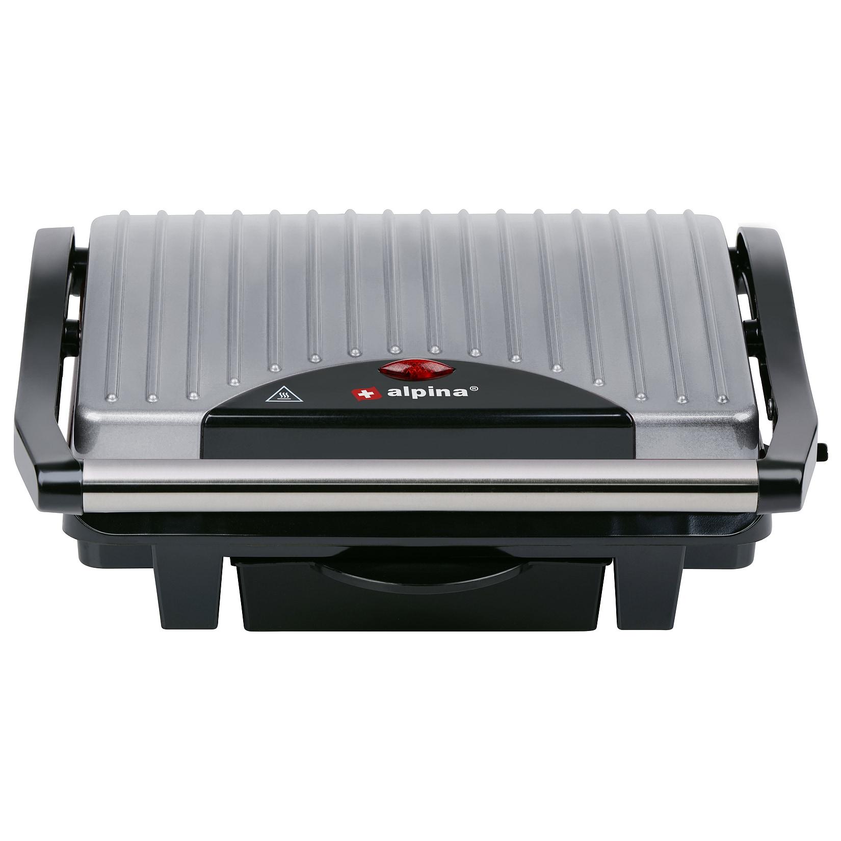 ALPINA Kontaktgrill, 230V, 1000W, Silber