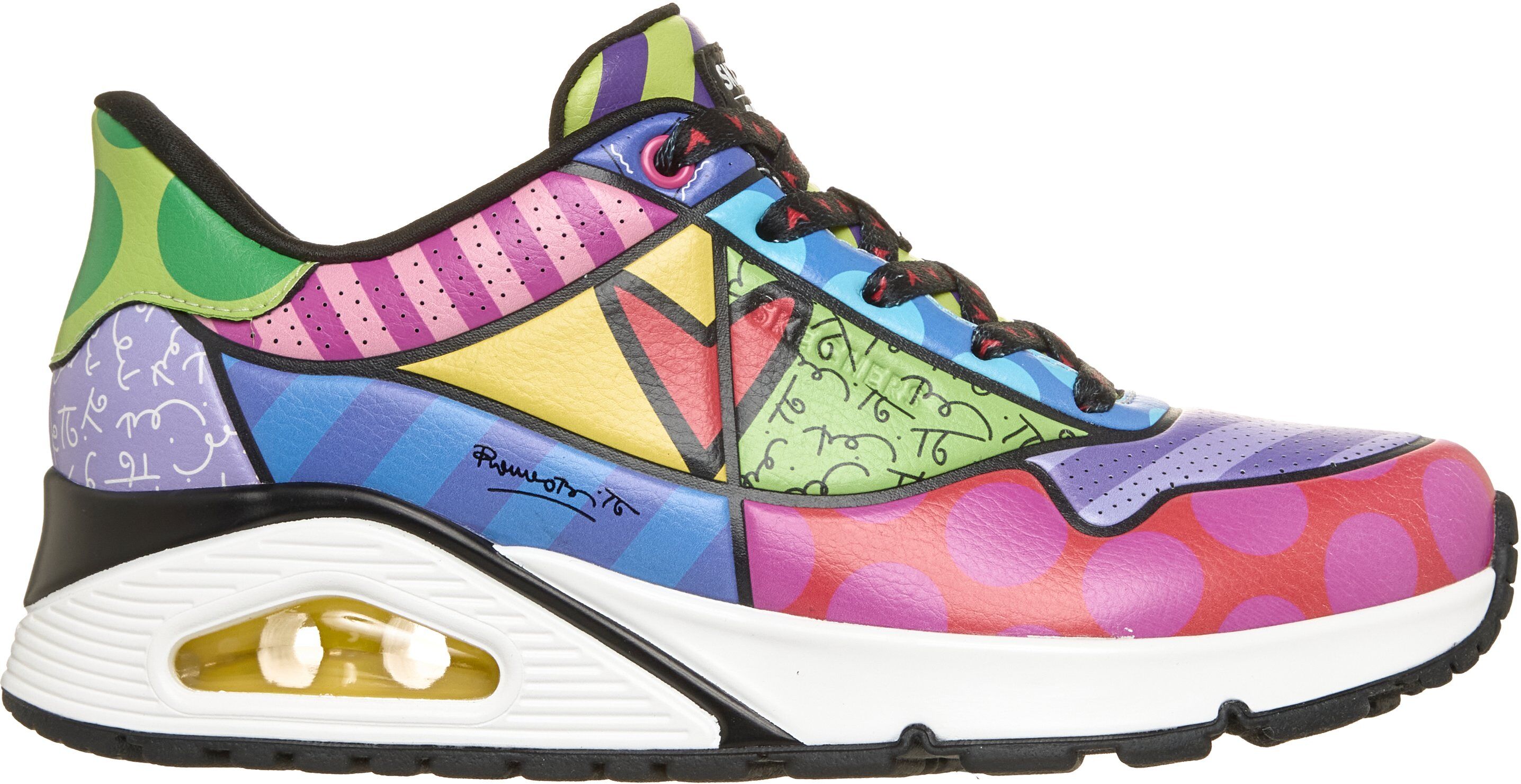 Sneaker SKECHERS "UNO-", Damen, Gr. 36, Textil, bunt (multifarben), Lederimitat, Schuhe Sneaker, Freizeitsneaker, Schnürschuh in coolem Streetwear-Look