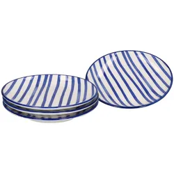 4er Set Teller 14,5cm Streifen Seaside - Ritzenhoff 270242