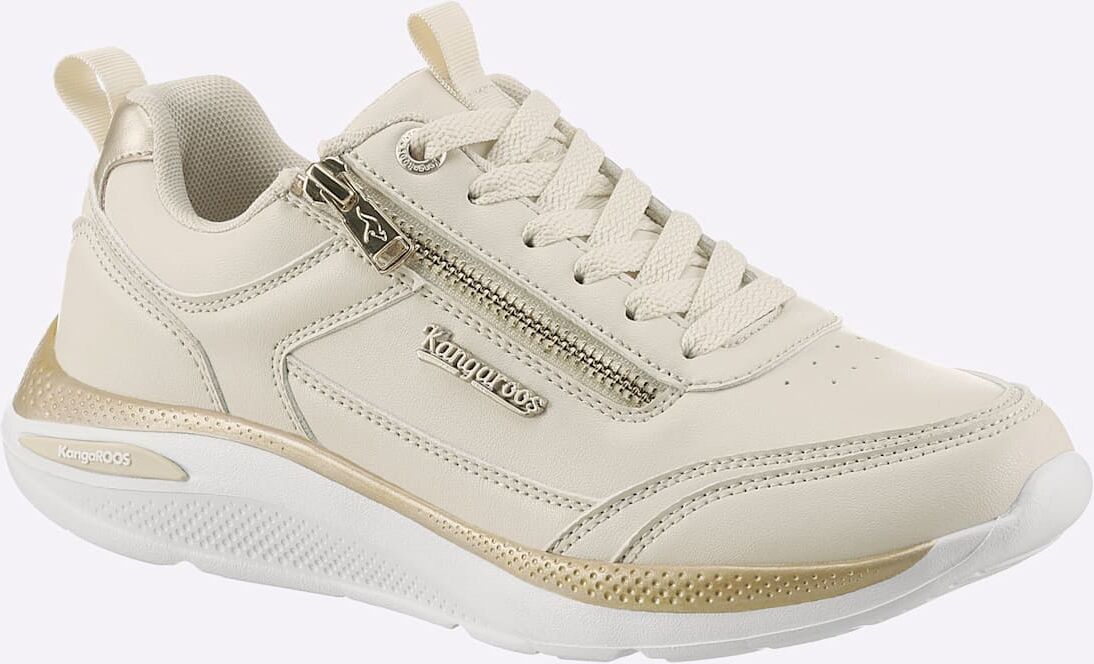 Sneaker KANGAROOS, Damen, Gr. 39, Textil, beige (champagner), Lederimitat, Schuhe Sneaker champagner 39, Textil