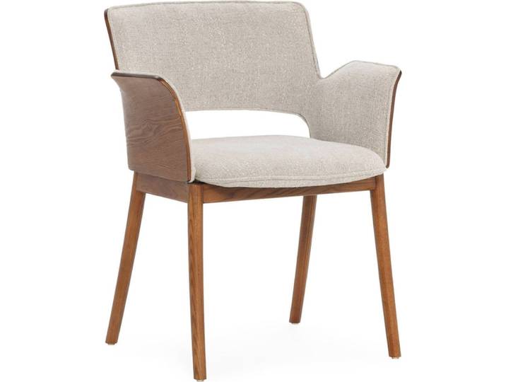 Chaise en bois et tissu