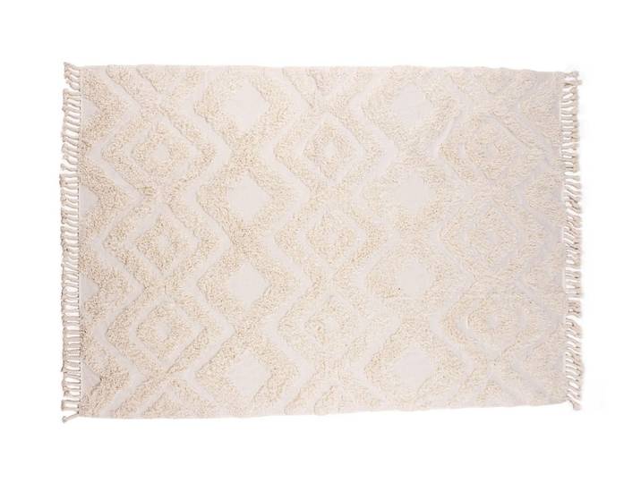 Teppich Isa – im Vintage-Stil aus Baumwolle - Weiß - 350 x 250 - Luxusbetten24