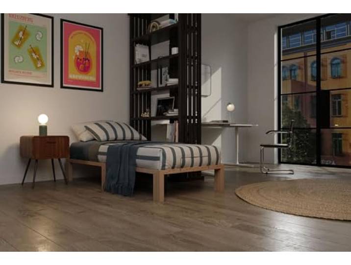 Gigapur G56 Holzbett 100x200 cm Kiefer Natur Massivbett mit Lattenrost Modular erweiterbar & bis 200 kg belastbar - quietschfreies Bettgestell mit Stauraum, als Kinderbett oder Jugendbett