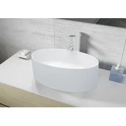RIHO Thin Aufsatzwaschtisch, SOLID Surface, oval, W025001105