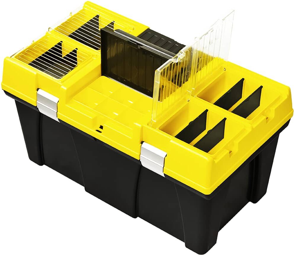 vidaXL Boîte à outils Plastique 595x337x316 mm Jaune