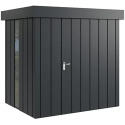 Hörmann Metall-Gerätehaus "Juno" mit Flachdach, JFD4 - Modern, 214 x 166 cm (B x T),anthrazit,