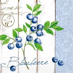 Mank Serviette Tissue Blaubeere 33 x 33 cm, 100 Stück - Heidelbeere