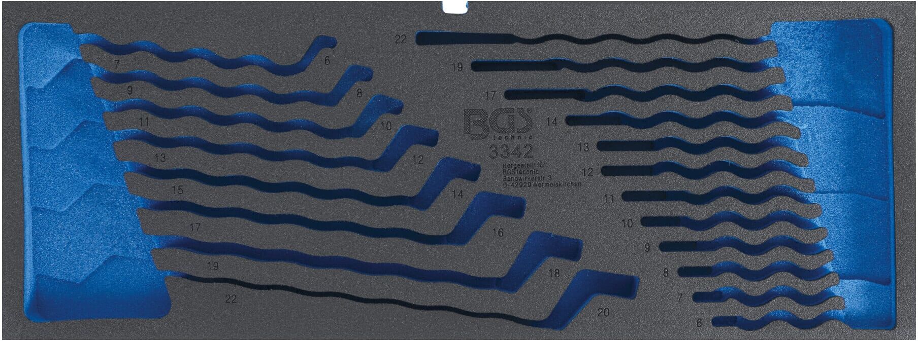 BGS Schaumeinlage für Art. 3312 leer für Art. 3342 ; BGS technic (3342-1)
