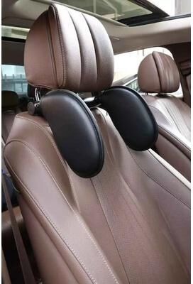 Inspired Finds Adjustable Memory Foam Car Headrest Pillow For Travel & Neck Support classic Black Installed View
