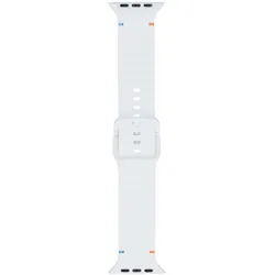 GlacierX Silikonarmband mit farbiger Schnalle Weiß für Apple Watch 42/44/45/49mm Weiß