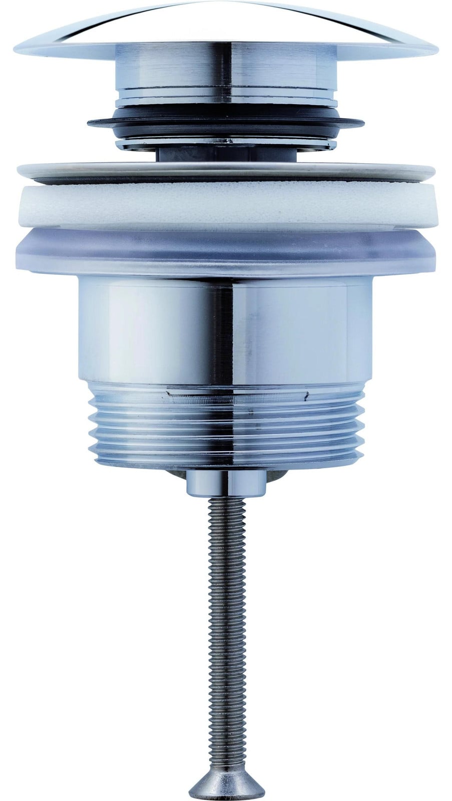 Duravit DU Push-open wastafel met overloop, chroom, 1 stuk