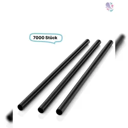 Blanc HYGIENIC Papier- Trinkhalm, SCHWARZ, 7X150MM, 7.000 Stk