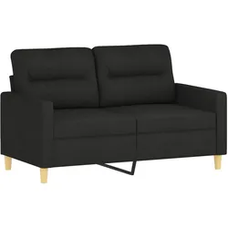 vidaXL 2-Sitzer-Sofa Schwarz 120 cm Stoff