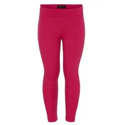 Equipage Kinderreithose JAVA Fullgrip Kinderleggings Winter Tights pink peacock, Größe: 146/152