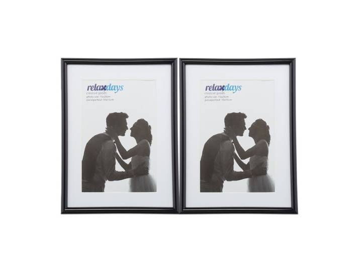 Relaxdays 4 x Bilderrahmen 15 x 20 cm schwarz