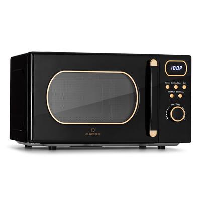 Klarstein Julieta Mikrowelle mit Grill 20l 700 / 800 W Ø25,5cm 8 Programme Schwarz