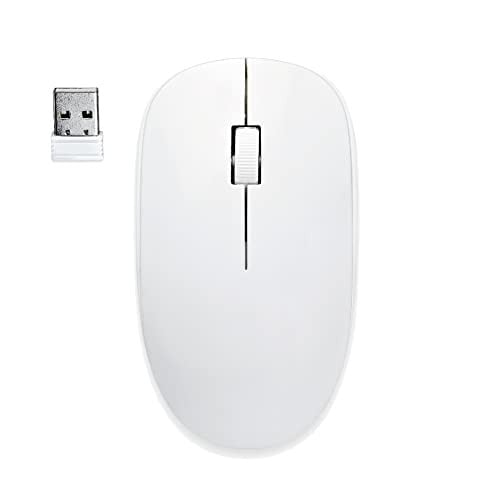 APM Myra 200023 Draadloze Optische Muis, 2,4 GHz, Wit, 1000 DPI, USB-ontvanger, Geschikt voor beide handen
