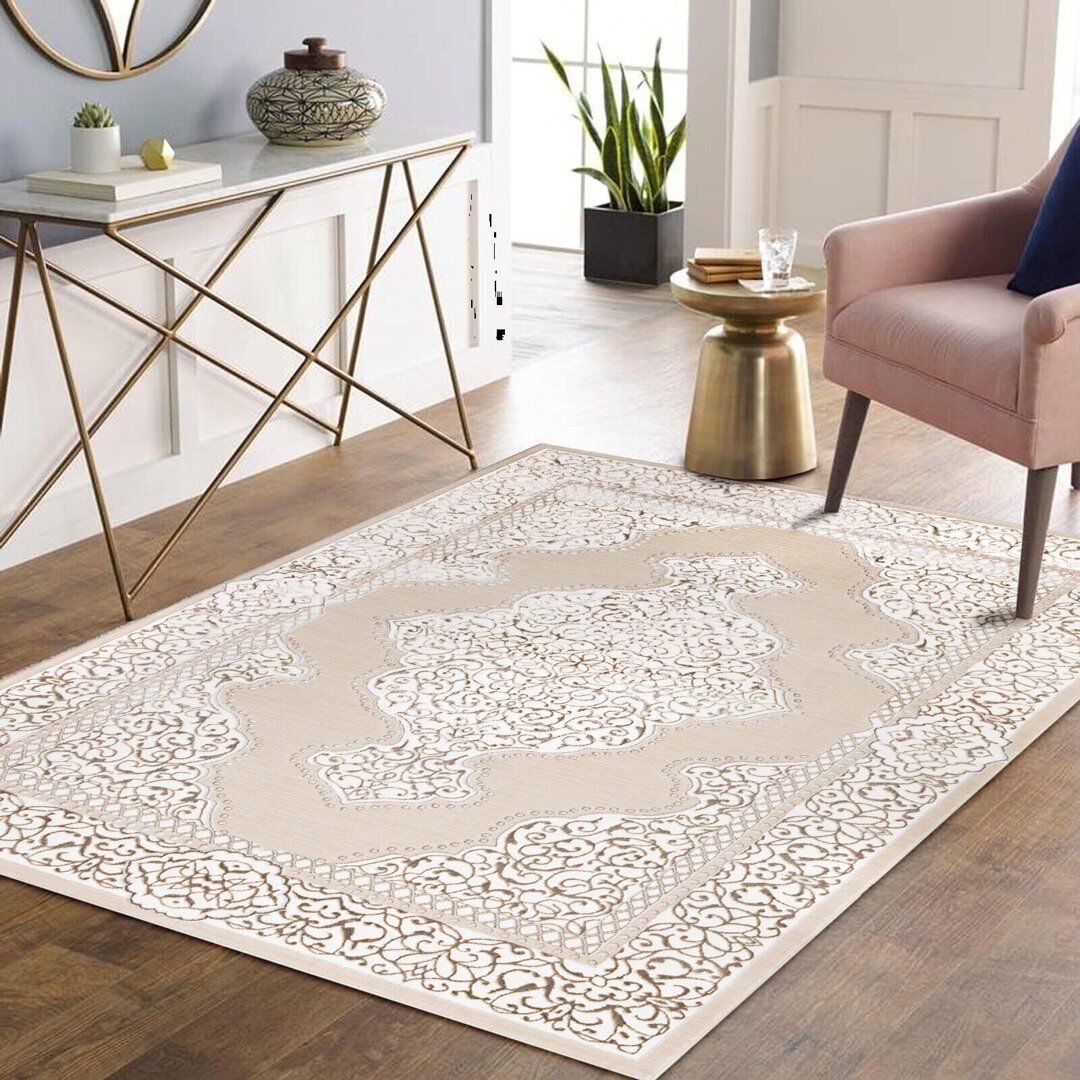 Latitude Vive Bracha Floral Kilim Area Rug Rectangle 120 x 170cm