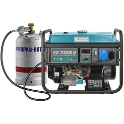 Könner&Söhnen Gas Benzin Stromaggregat 5500 Watt KS7000EG Stromerzeuger Notstrom