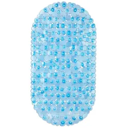 Relaxdays Badewannenmatte Steinoptik bunt Hellblau
