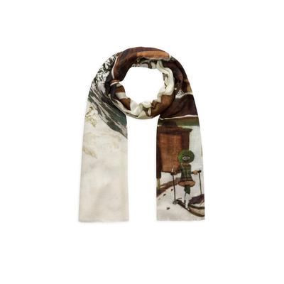 Modetuch CODELLO "Codello Schal", Damen, beige, Modetücher, mit Berg-Motiv