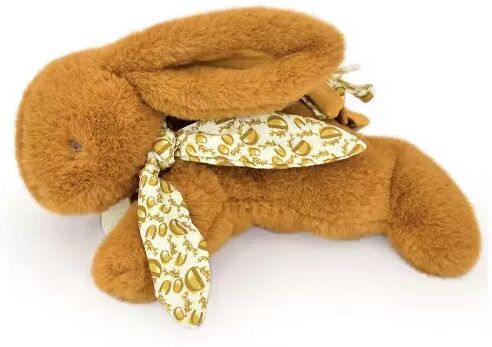 Lapin DOUDOU : Peluche lapin Jaune moutarde 25 cm - Doudou et Compagnie