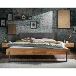 Massivholz »Edmonton« Wildeiche Balkenbett V 140x200 cm