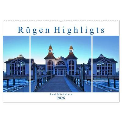 Rügen Highlights (Wandkalender 2026 DIN A2 quer), CALVENDO Monatskalender