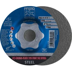 PFERD TOOLS CC-GRIND-FLEX Schleifscheibe Leistungslinie SG STEEL für Stahl - 64187115