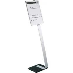 König Werbeanlagen DURABLE Bodenständer INFO SIGN STAND, für Infotafeln DIN A4, Alu, 297x1180x210mm