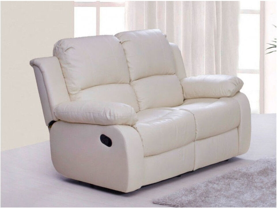 17 Stories Arberie Top Grain Leather Reclining Sofa Leather Match/Tan 96cm H X 150cm W X 84cm D