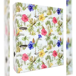 ADINA Motivordner exotische Bäume mit Palmen und Hibiskus