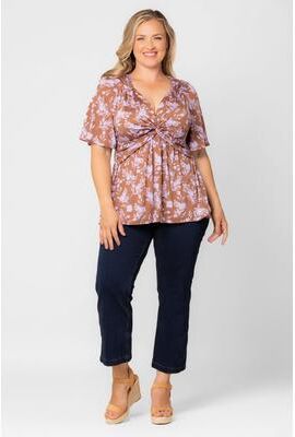 KIYONNA Abby Twist Front Top