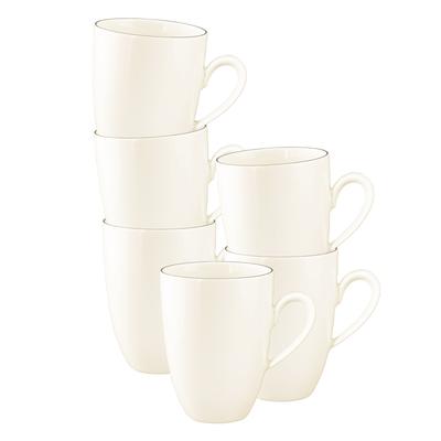 Seltmann Weiden Savona Henkelbecher 350 ml Grey Line 6er Set
