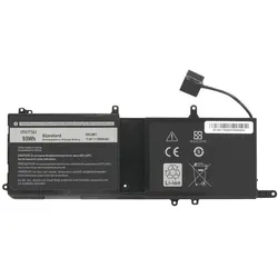 Mitsu Dell Latitude Akku 3600mAh 11,4V (3600 mAh), Notebook Akku, Schwarz