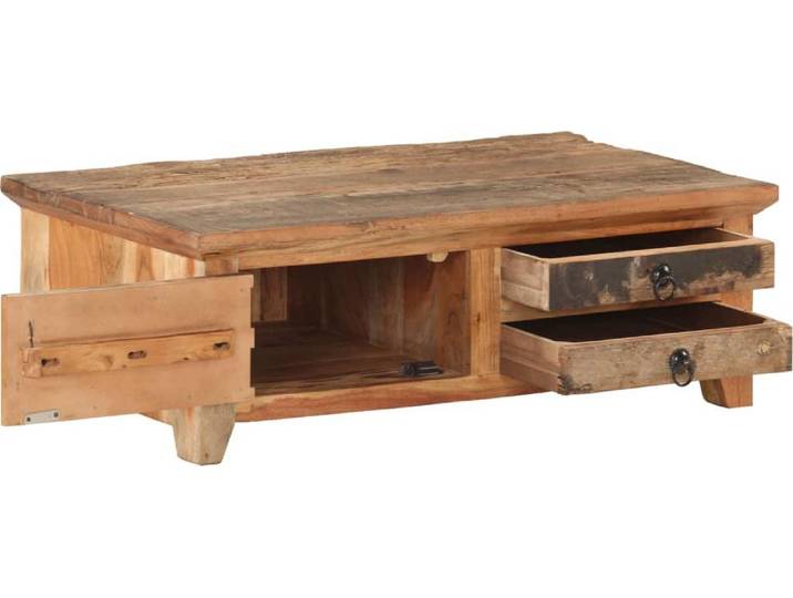 vidaXL Couchtisch 90x50x31 cm Recyceltes Massivholz