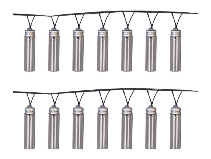 LUXFORM LED-Lichterkette Luxform Solar Monte Gordo , silber, Flammen 1 Stk., Gesamtlänge 4,65m, Lichterketten, LED-Lichterkette, Solarenergie, IP44, LED-Lichterkette