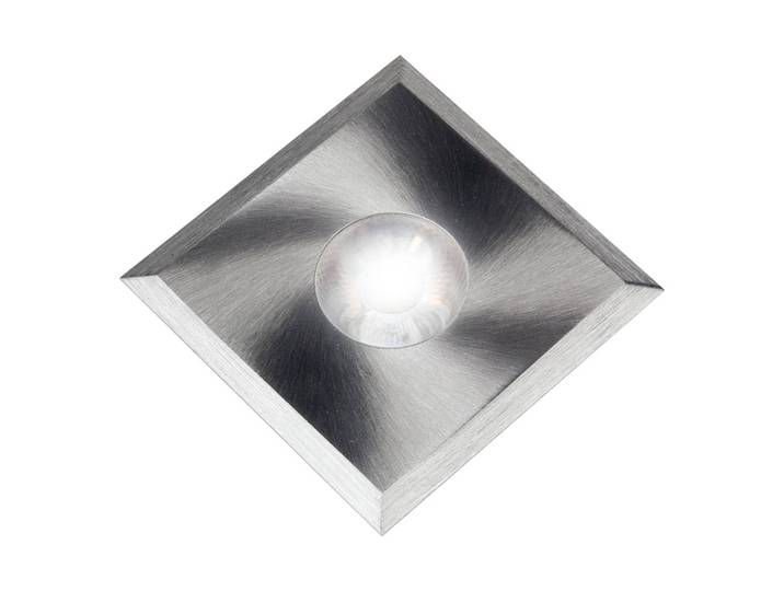 Heitronic LED-Einbaustrahler Austin quadratisch, alu / grau / zink, für Flurbereich, Aluminium, Modern