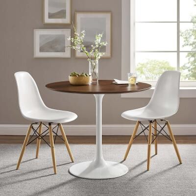 Modway "Lippa 36"" Round Walnut Dining Table"