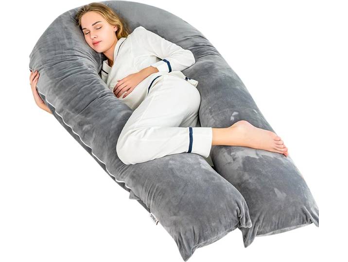 Strex Zwangerschapskussen XXL - 280cm - Afneembare Hoes - Zijslaapkussen / Body Pillow / Lichaamskussen / Voedingskussen
