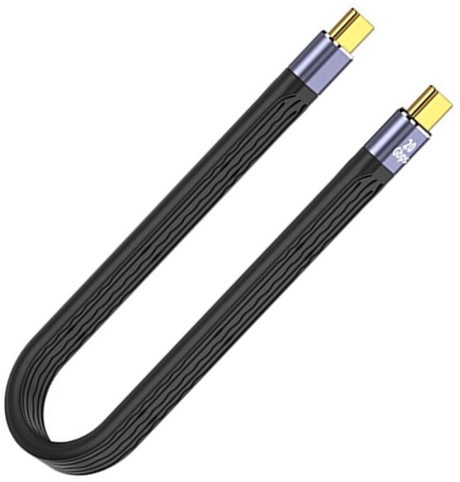 INF USB4.0 Type-C-zu-Type-C-Kabel, 20Gbps, 100W PD-Schnellladen und 4K 60Hz-Videoausgabe, 22cm