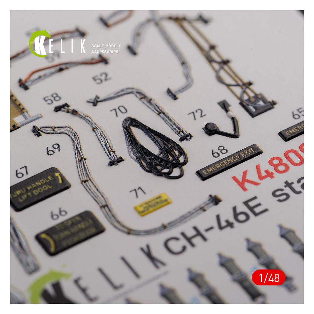 Kelik CH-46E Cargo compartment interior 3D decals for Academy kit (K48091)