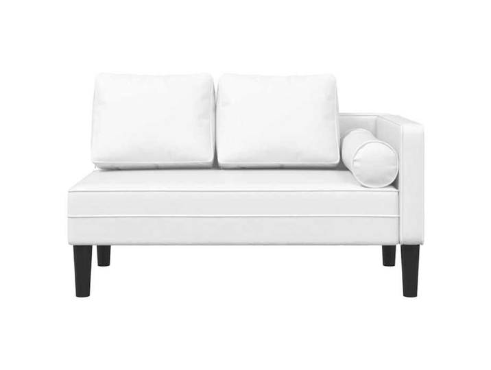 Chaise de canapé - Blanc - Chaise longue（1 PC) - Ergonomique∬érieur - avec coussins blanc similicuir C692693