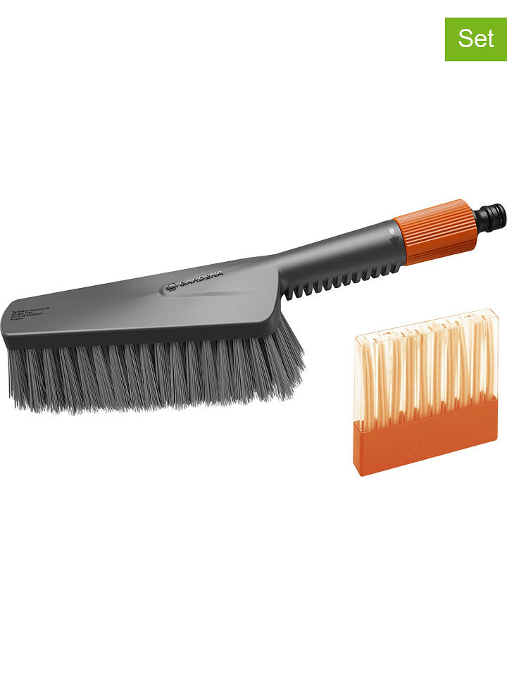 Gardena 11tlg. Wasch-Set "Soft" in Grau/ Rot - onesize