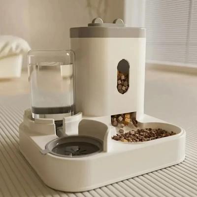 Uplifted Goods Gravity Driven Dual Pet Hydration And Nutrition System 10.63x9.06x10.63 In grey