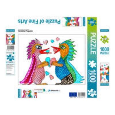 CALVENDO Puzzle Verliebte Pinguine | 1000 Teile Lege-Größe 64x48cm Foto-Puzzle für glückliche Stunden