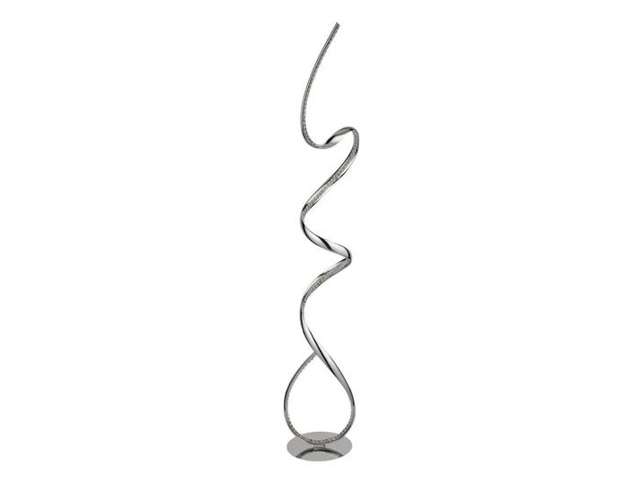 Led-Stehleuchte Twirls, Klar, Chromfarben, Metall, Glas, 28x147x23 cm, Lampen & Leuchten, Innenbeleuchtung, Stehlampen, Stehlampen dimmbar