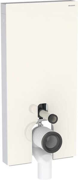 Geberit Monolith module de toilettes au sol 131203JL5 hauteur 101cm, façade en verre gris sable, côté aluminium